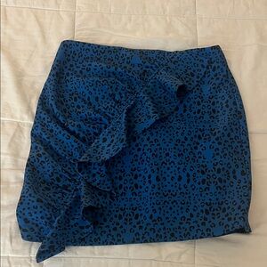 Karina Grimaldi Blue and Black Patterned Skirt